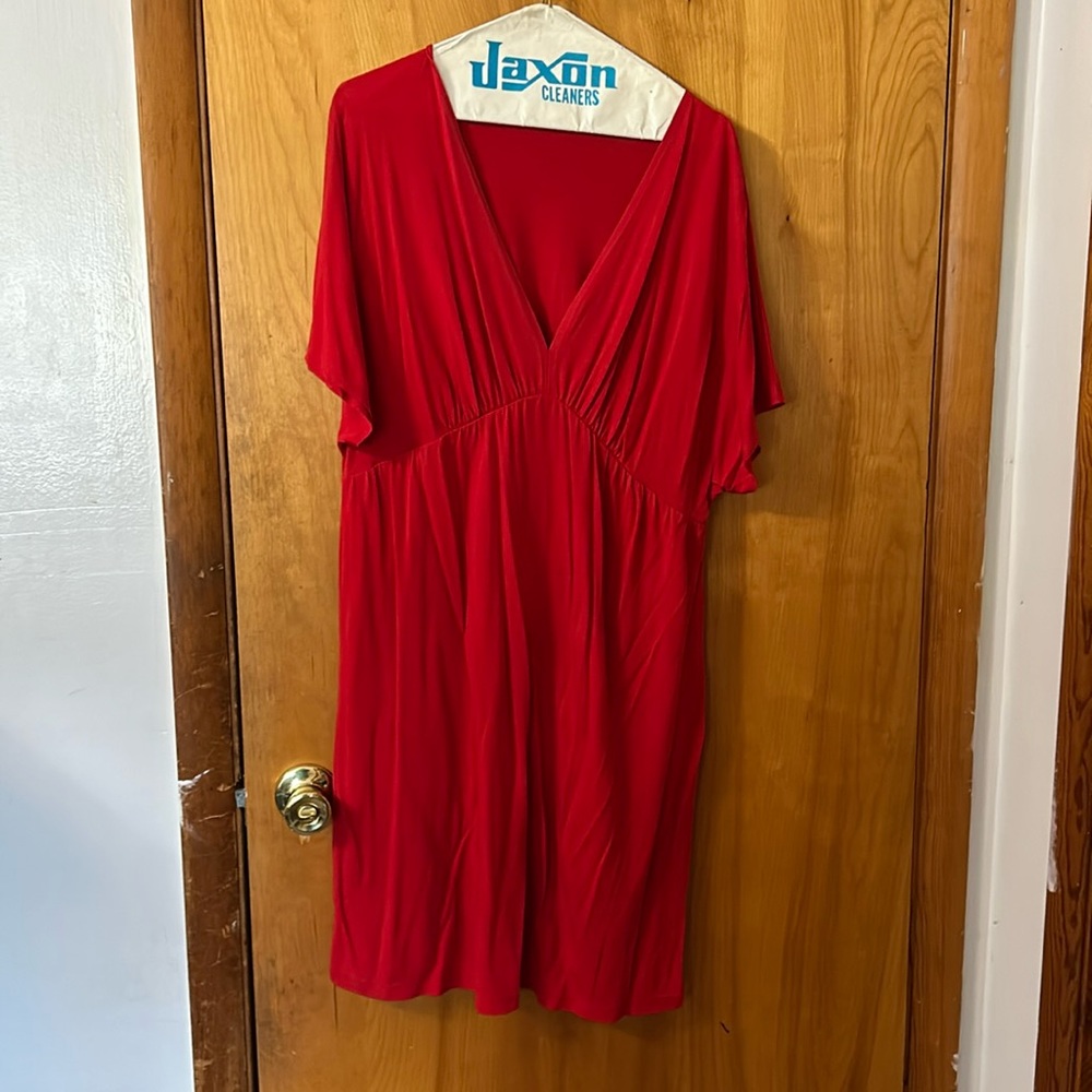 Deep V neck dress